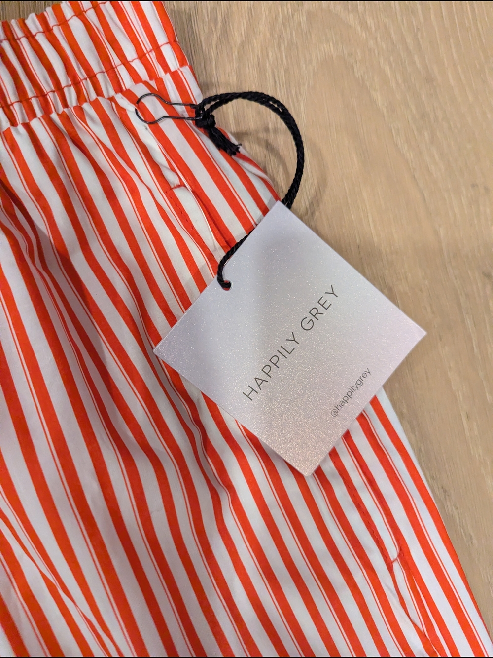 Striped Red and White Cotton Lounge Pants - Picture 8 of 12